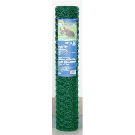 Mat Mat 24in. x 25ft. 1in. Mesh PVC Coated Green Poultry Netting  308452B 308452B